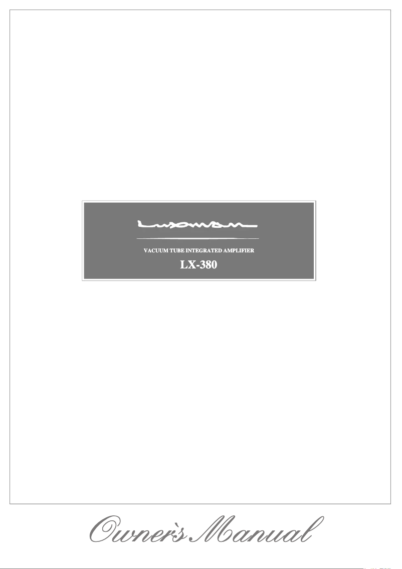 Page n°1 - Manuel utilisateur Luxman LX-380