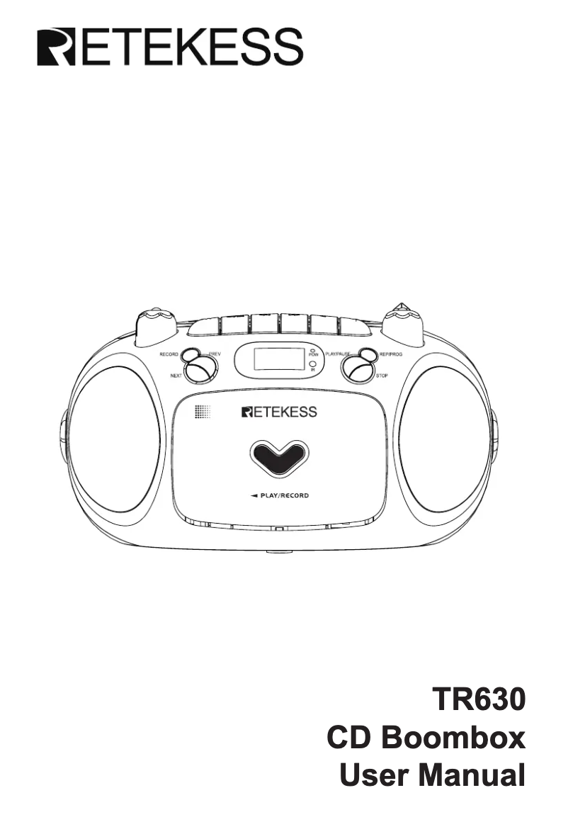 Page n°1 - Manuel utilisateur Retekess TR630