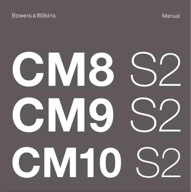 Page n°1 - Manuel utilisateur Bowers & Wilkins CM8 S2