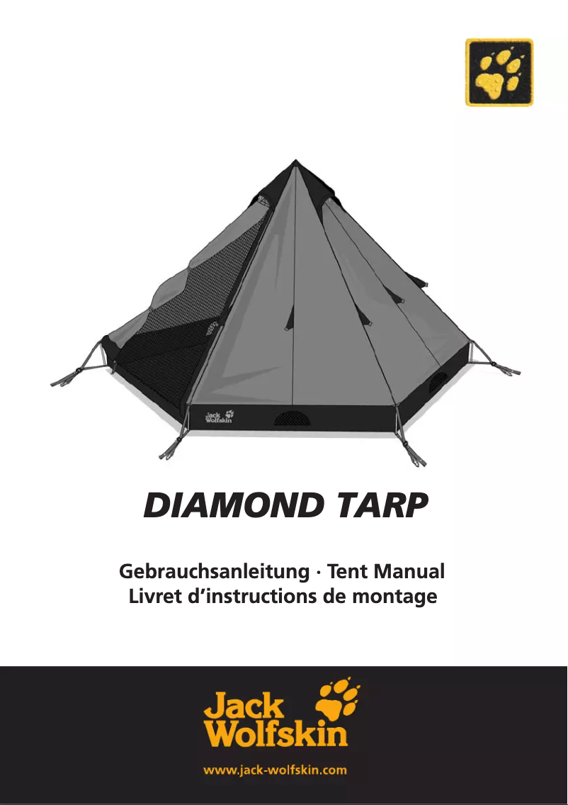 Page n°1 - Manuel utilisateur Jack Wolfskin Diamond Tarp