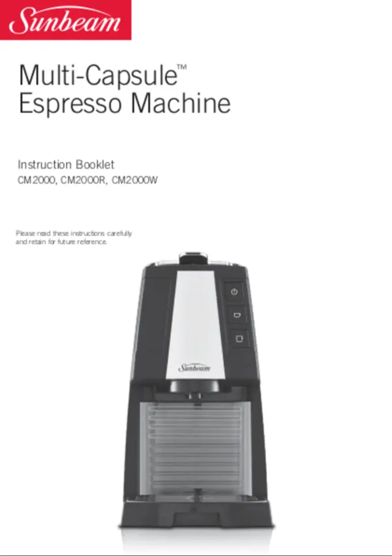Page 1 de la notice Manuel utilisateur Sunbeam Multi-Capsule CM2000