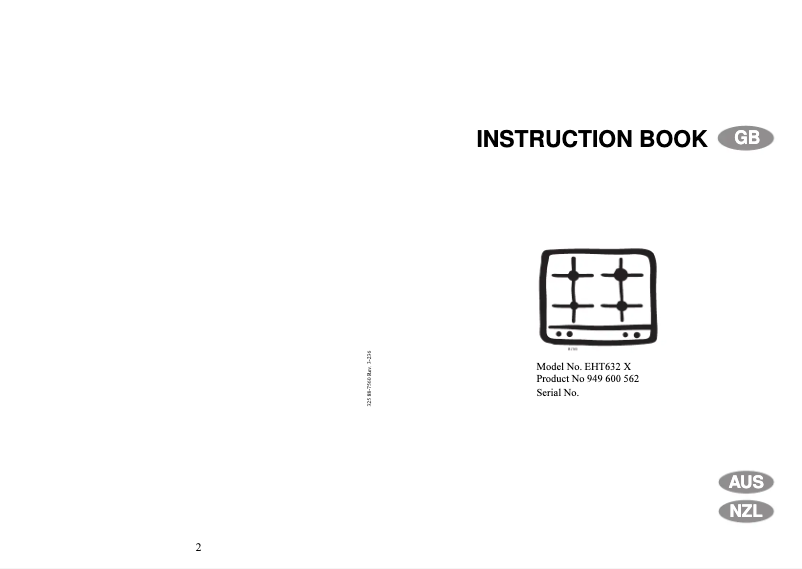 Page n°1 - Manuel utilisateur Electrolux EHT632X