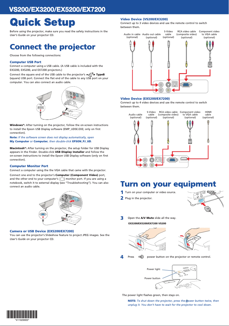 Image de la première page du manuel de l'appareil VS200