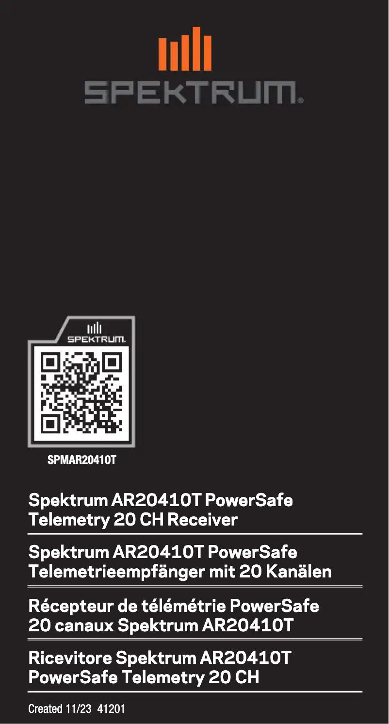 Image de la première page du manuel de l'appareil AR20410T