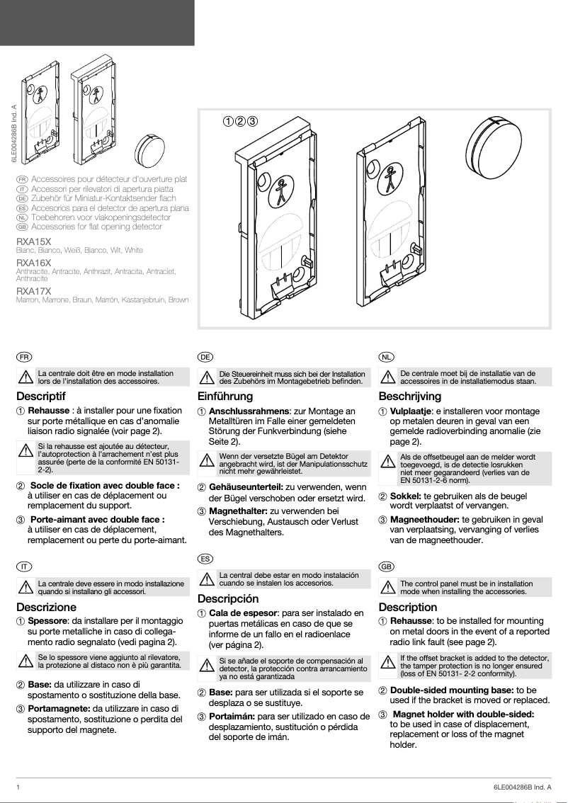 Page 1 de la notice Manuel utilisateur Hager RXA16X