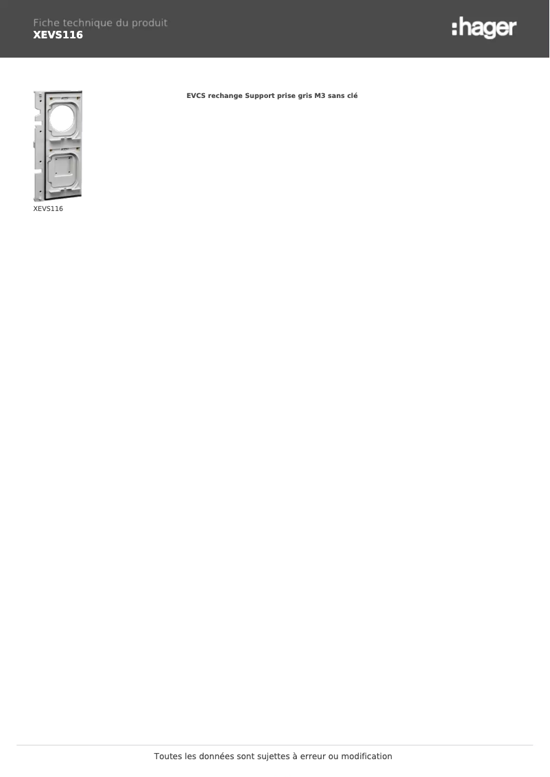 Image de la première page du manuel de l'appareil XEVS116