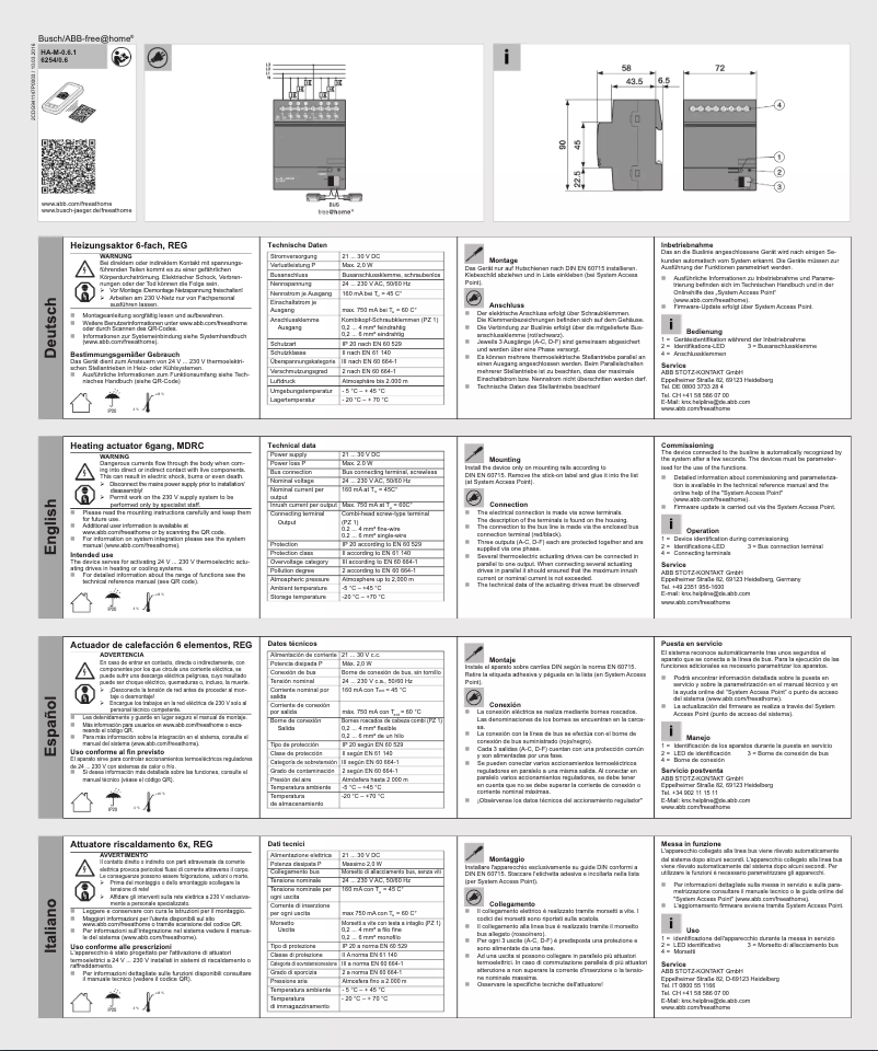 Image de la première page du manuel de l'appareil 2CKA006220A0025