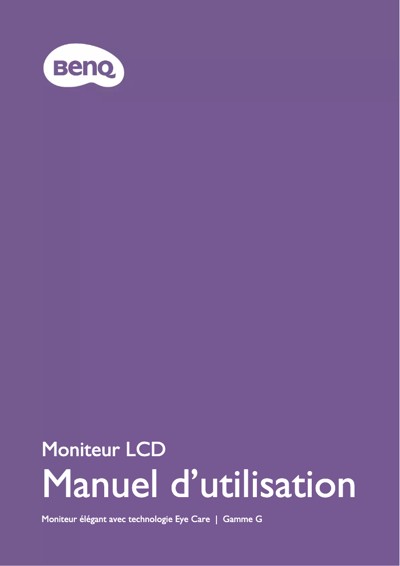 Page 1 de la notice Manuel utilisateur BenQ GW2280