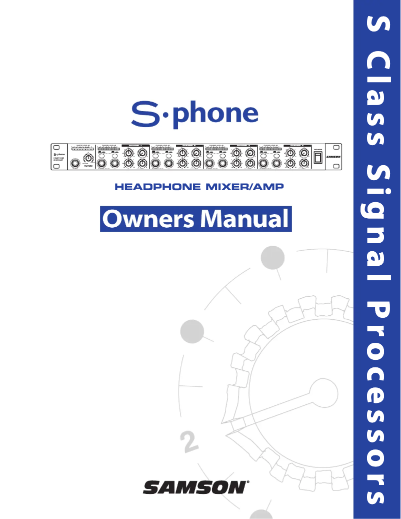 Page n°1 - Manuel utilisateur Samson S-phone
