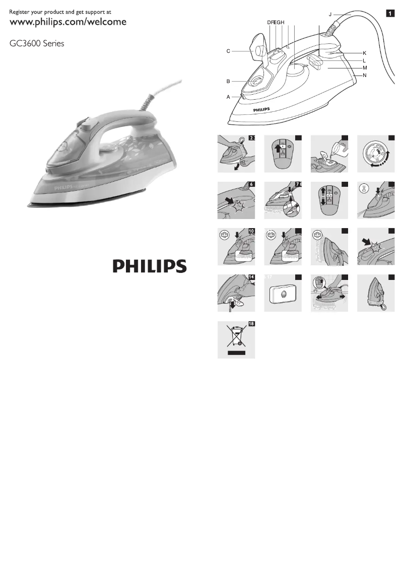 Page 1 de la notice Manuel utilisateur Philips EnergyCare GC3600