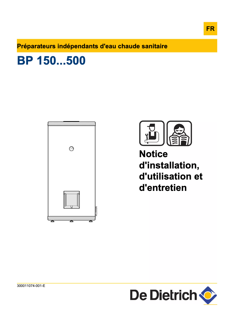 Page 1 de la notice Manuel utilisateur De Dietrich BP 300