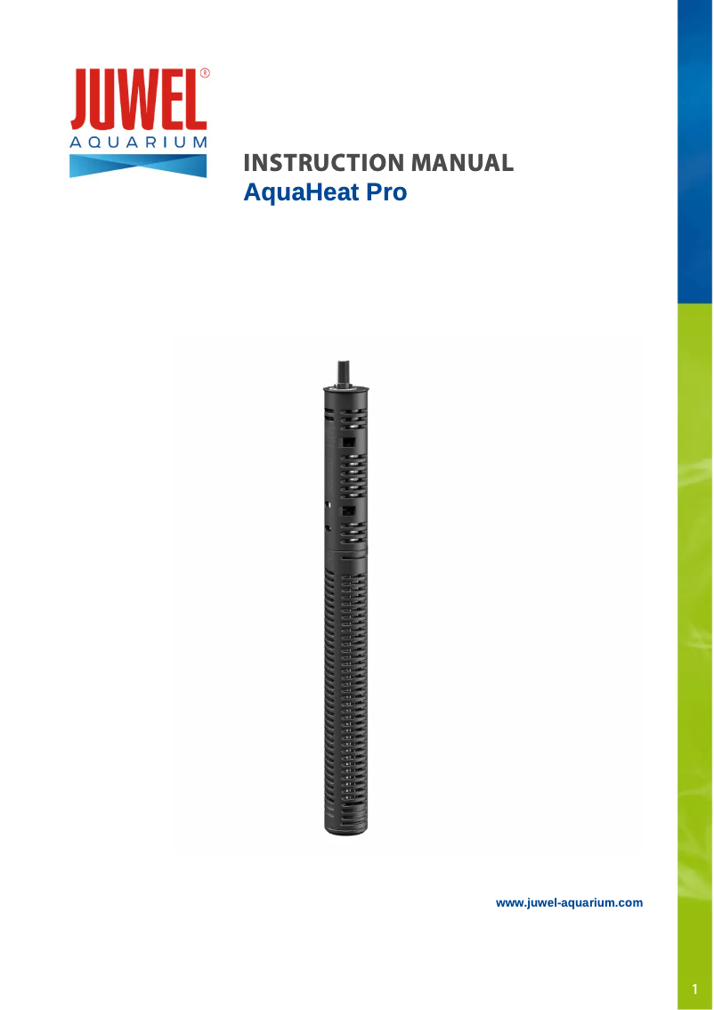 Page 1 de la notice Manuel utilisateur Juwel AquaHeat Pro 100