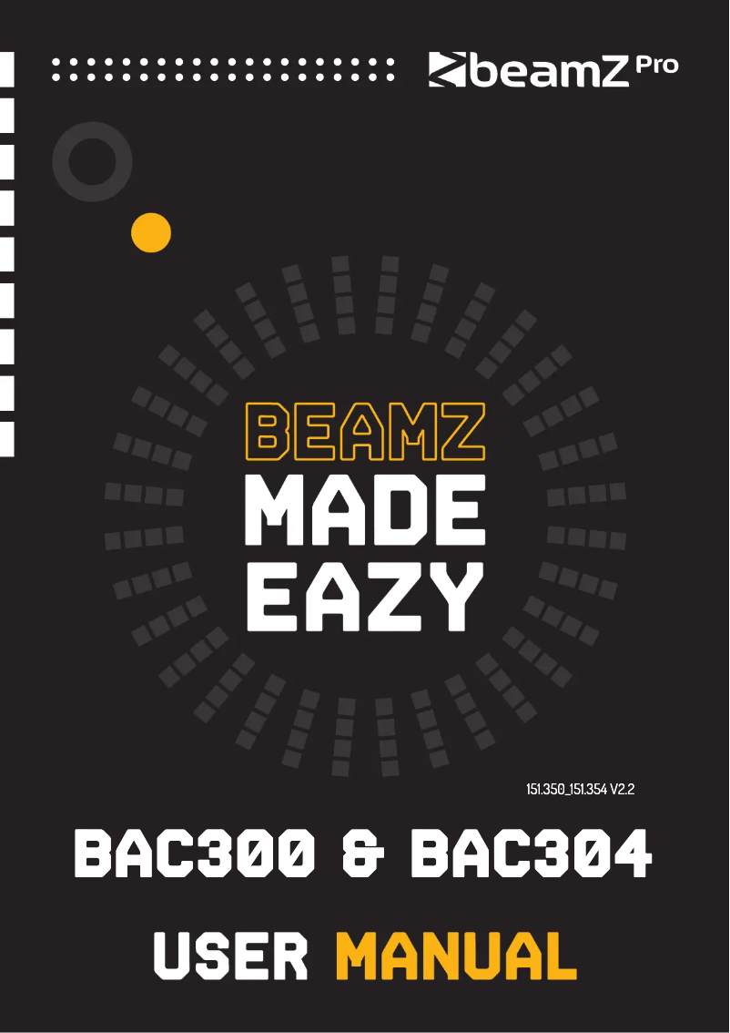 Page n°1 - Manuel utilisateur BeamZ BAC304