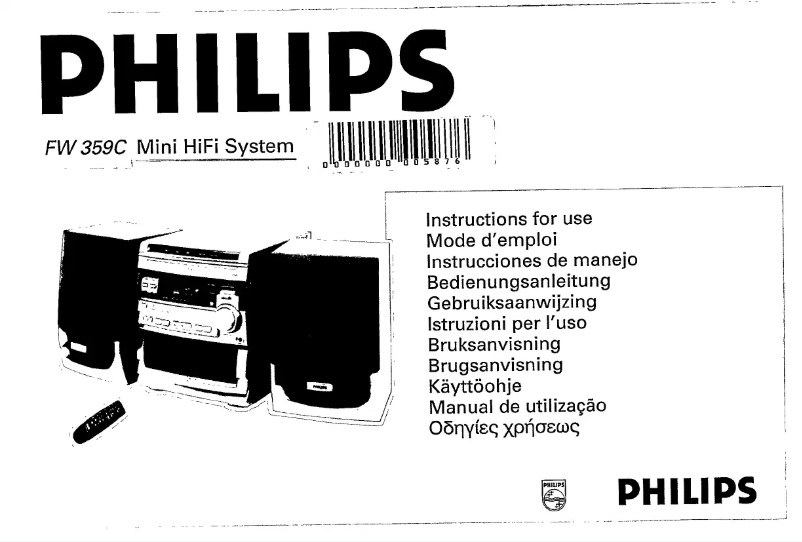 Page 1 de la notice Manuel utilisateur Philips FW359C