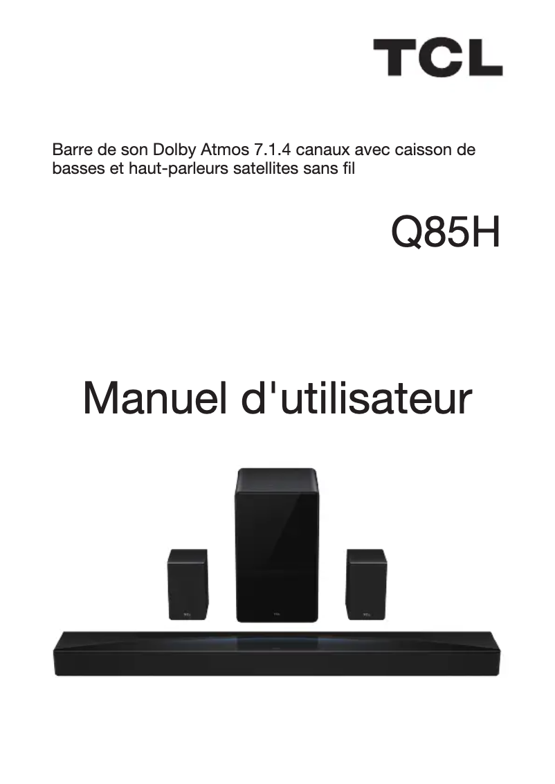Page n°1 - Manuel utilisateur TCL Q85H