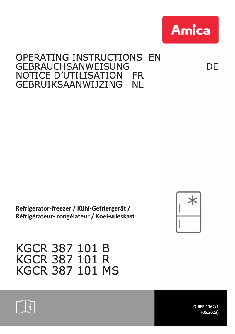 Page 1 de la notice Manuel utilisateur Amica KGCR 387 101 B