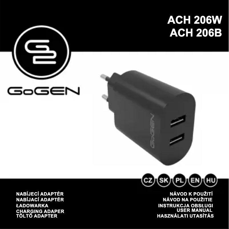 Page n°1 - Manuel utilisateur GoGen ACH206B