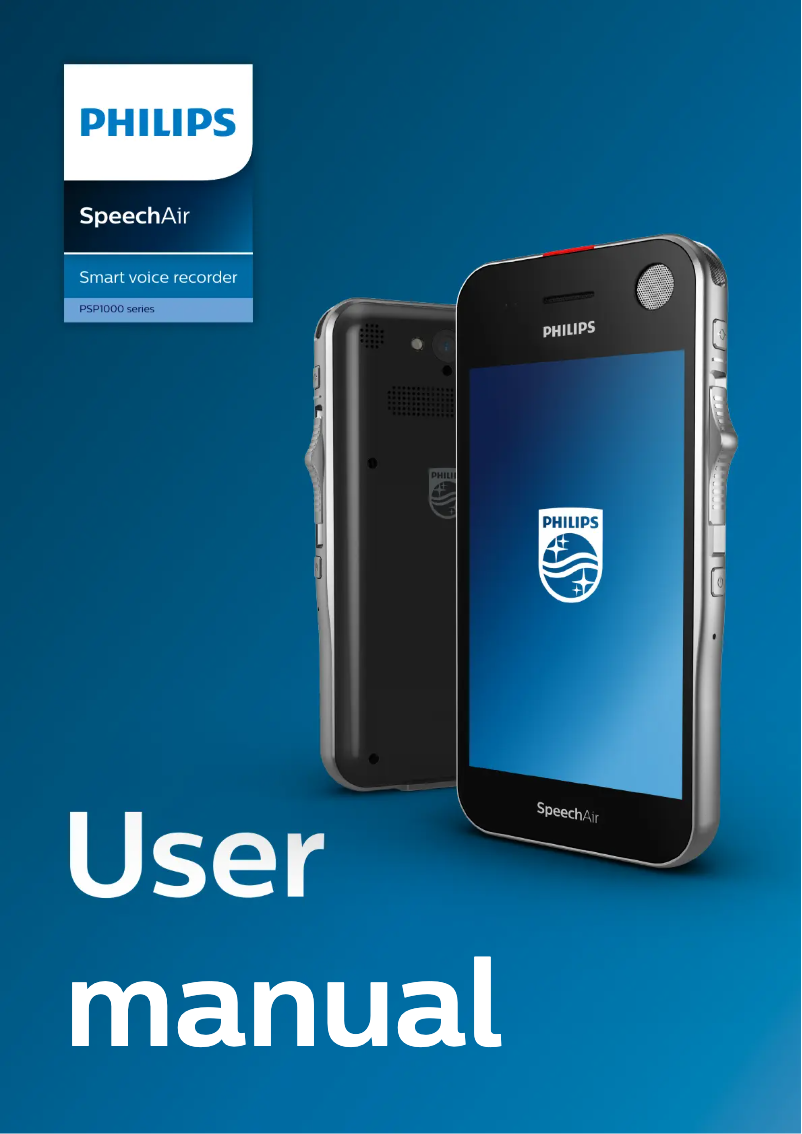 Page 1 de la notice Manuel utilisateur Philips SpeechAir Smart Voice PSP1100