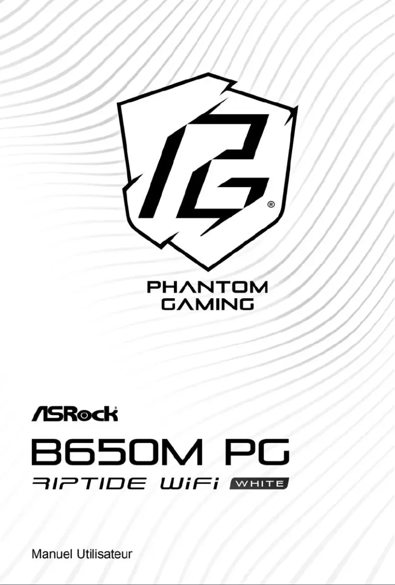 Page 1 de la notice Manuel utilisateur Asrock B650M PG Riptide WiFi