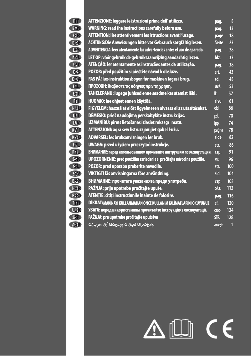 Page n°1 - Manuel utilisateur Lavorwash Race 125