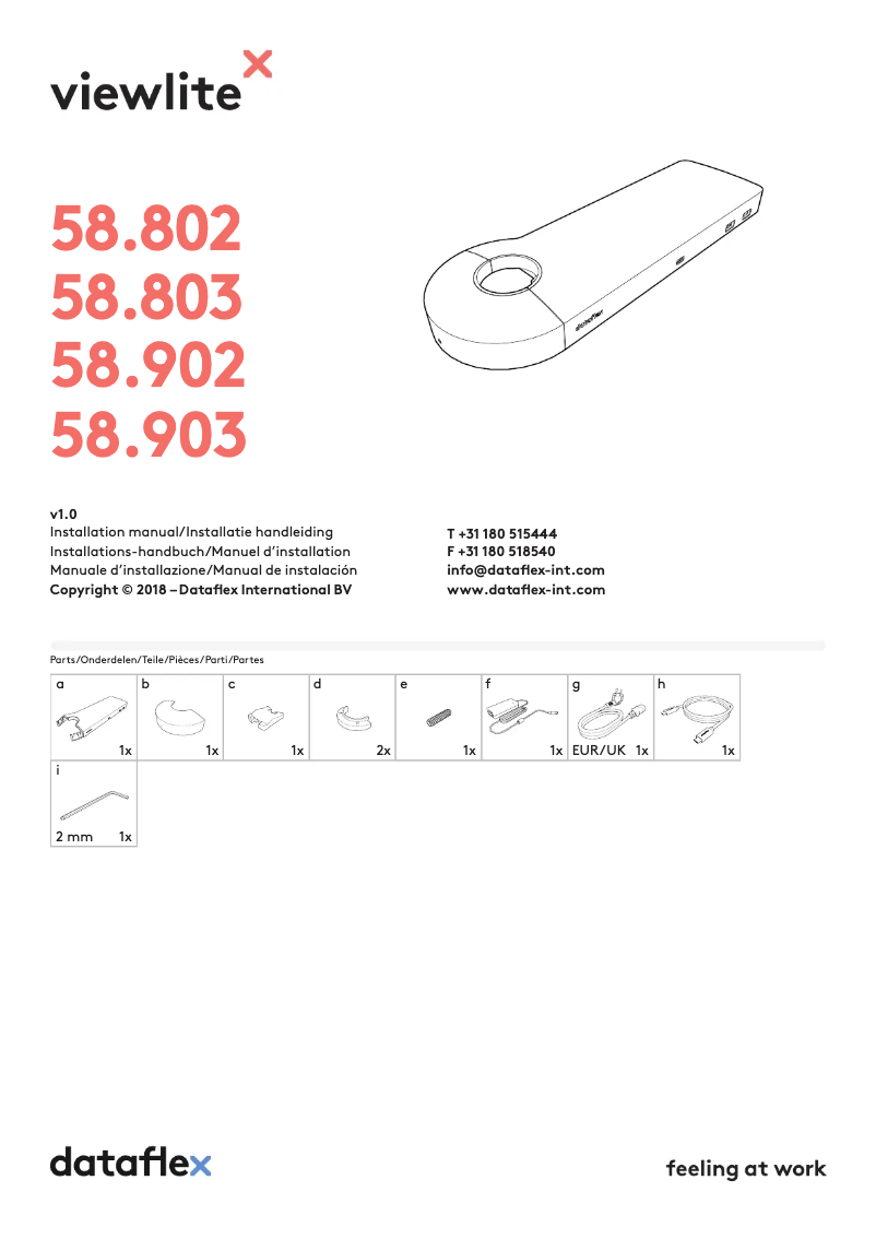 Page 1 de la notice Manuel utilisateur Dataflex Viewlite 58.802