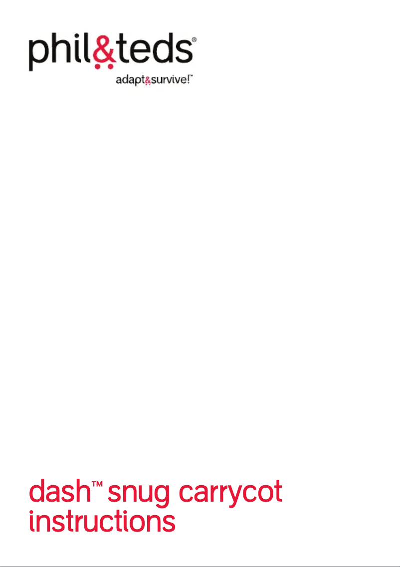Image de la première page du manuel de l'appareil snug carycot