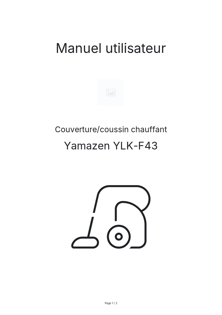Image de la première page du manuel de l'appareil YLK-F43