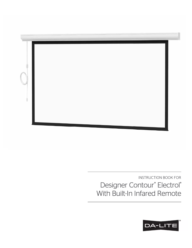 Page 1 de la notice Manuel utilisateur Da-Lite Designer Contour Electrol 89758W