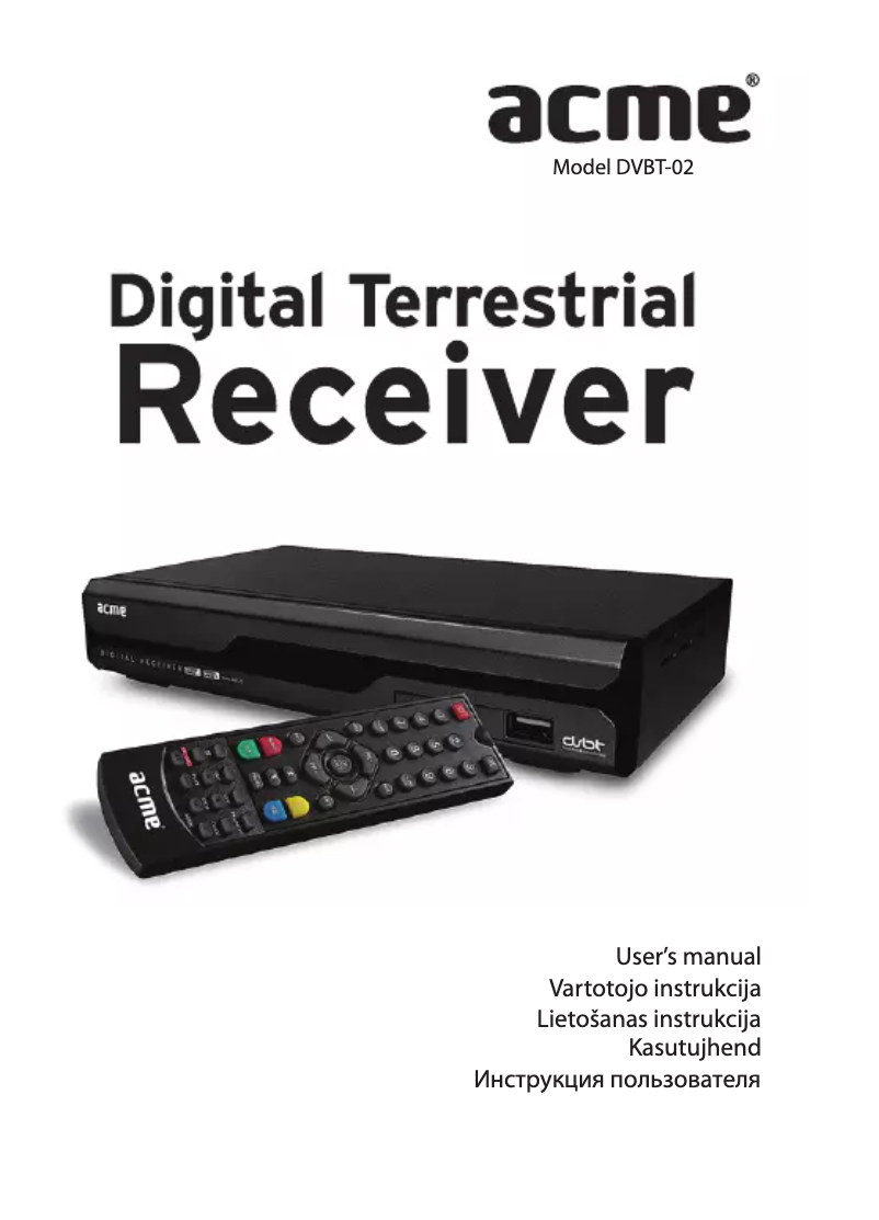 Page 1 de la notice Manuel utilisateur Acme United DVBT02