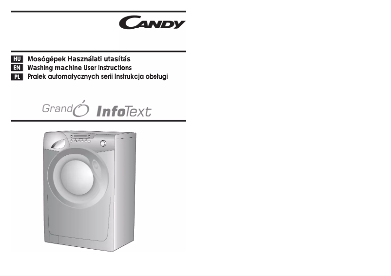 Page 1 de la notice Manuel utilisateur Candy GO 610 TXT-07S