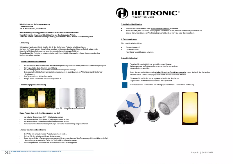 Imagen de la primera página del manual del dispositivo 501000