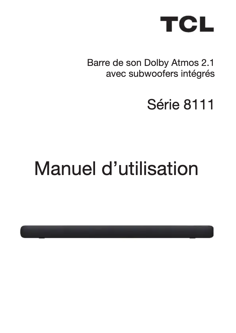 Image de la première page du manuel de l'appareil Alto 8i TS8111