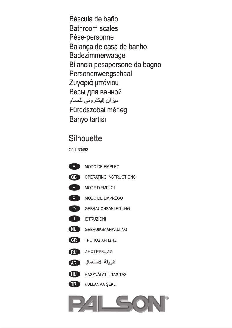Página 1 del manual Manual de usuario Palson Silhouette