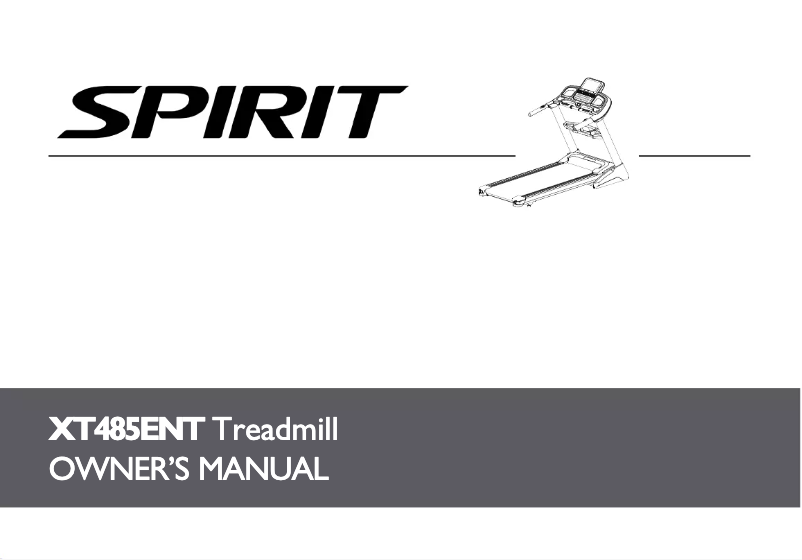 Page 1 de la notice Manuel utilisateur Spirit Fitness XT485ENT