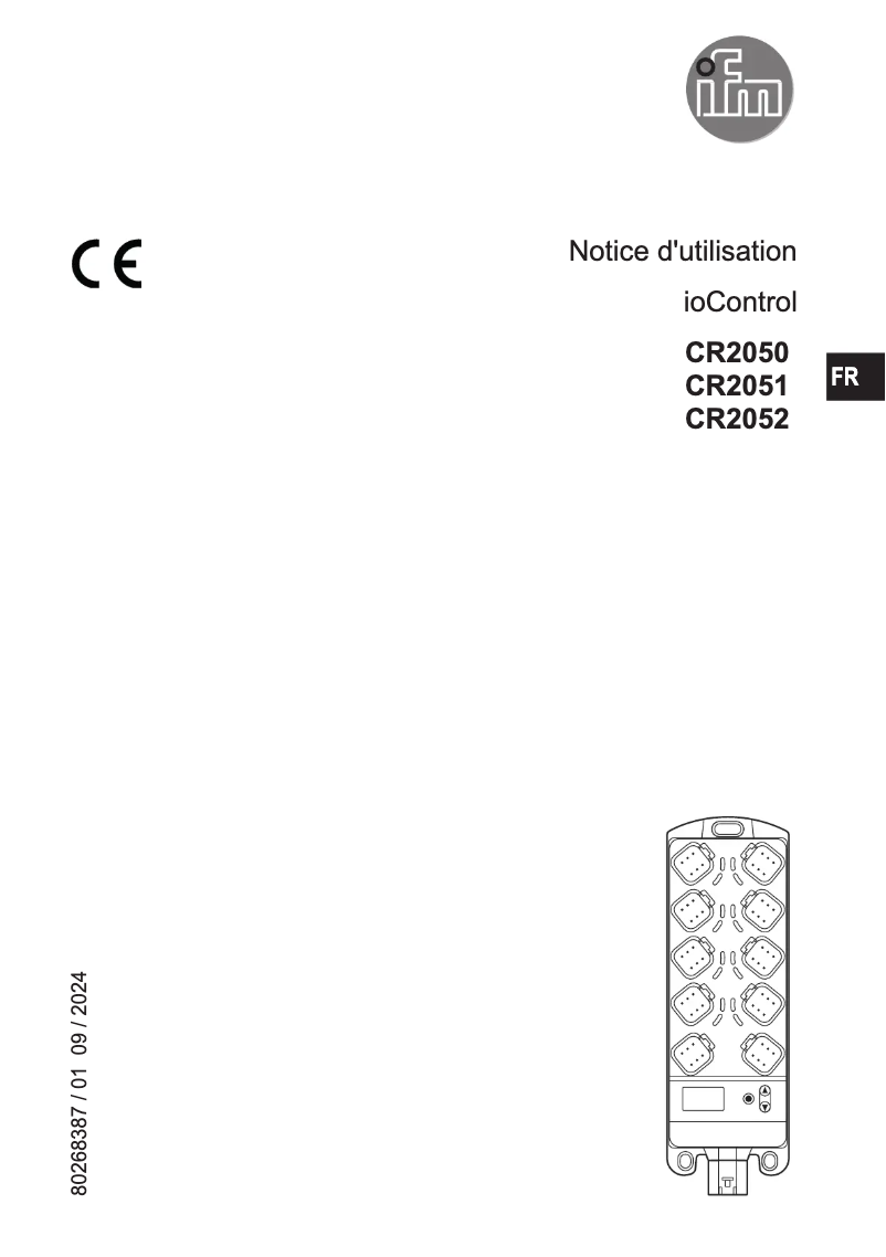 Page n°1 - Manuel utilisateur IFM CR2050