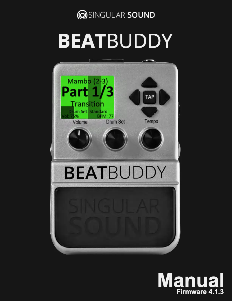 Page 1 de la notice Manuel utilisateur Singular Sound BeatBuddy