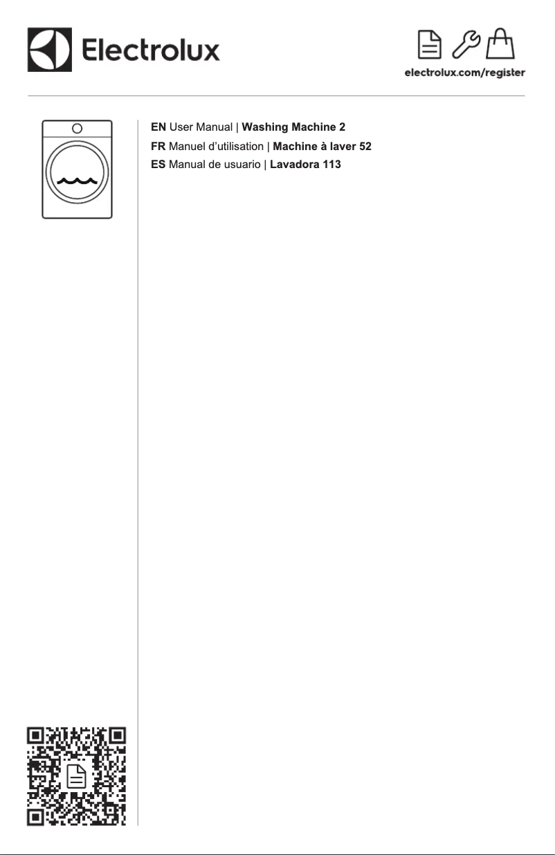 Page 1 de la notice Manuel utilisateur Electrolux ELFW7738AA