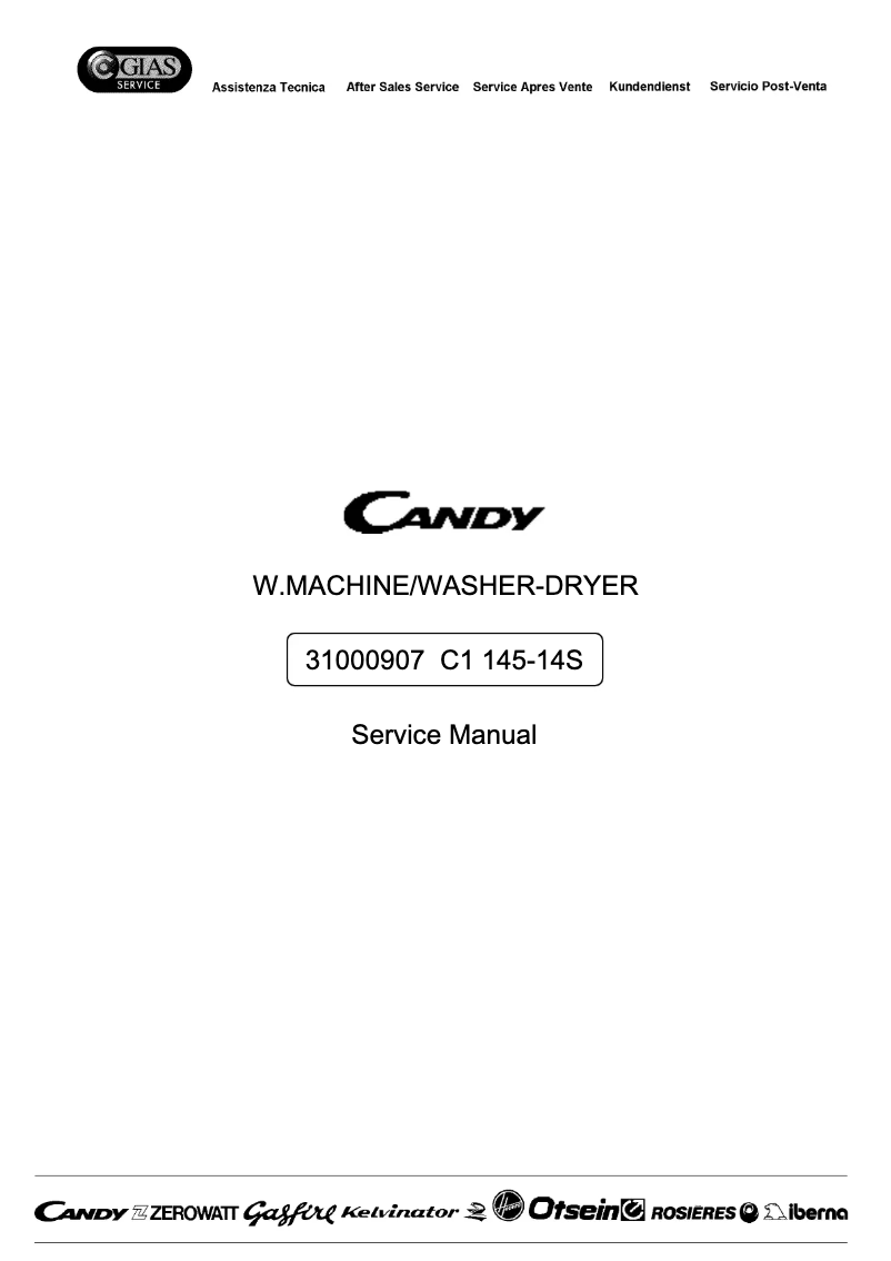 Page 1 de la notice Manuel utilisateur Candy C1 145-14S