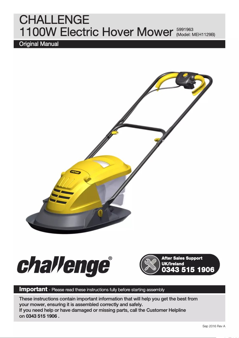 Página 1 del manual Manual de usuario Challenge MEH1129B