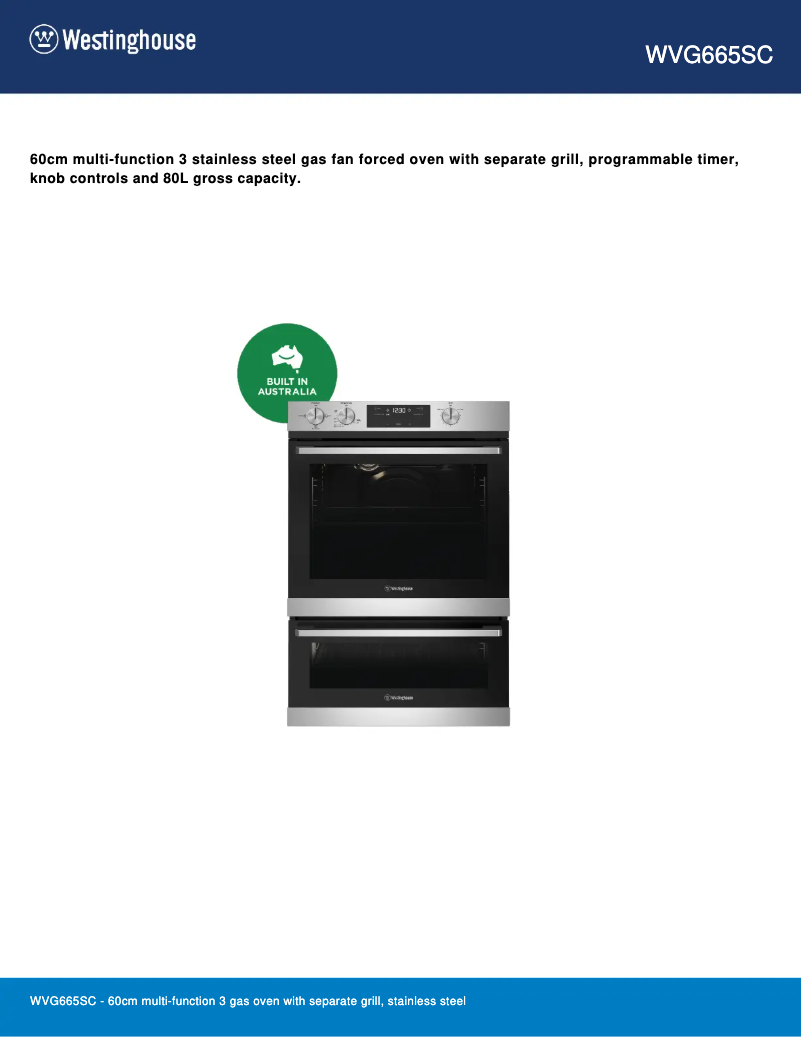 Image de la première page du manuel de l'appareil WVG665SC