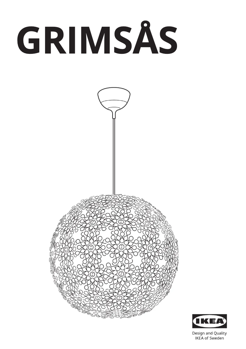 Página 1 del manual Manual de usuario Ikea GRIMSÅS 805.242.69