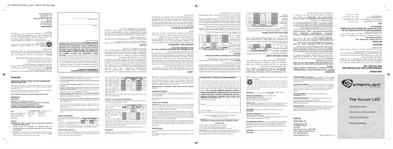Page n°1 - Manuel utilisateur Streamlight Fire Vulcan LED