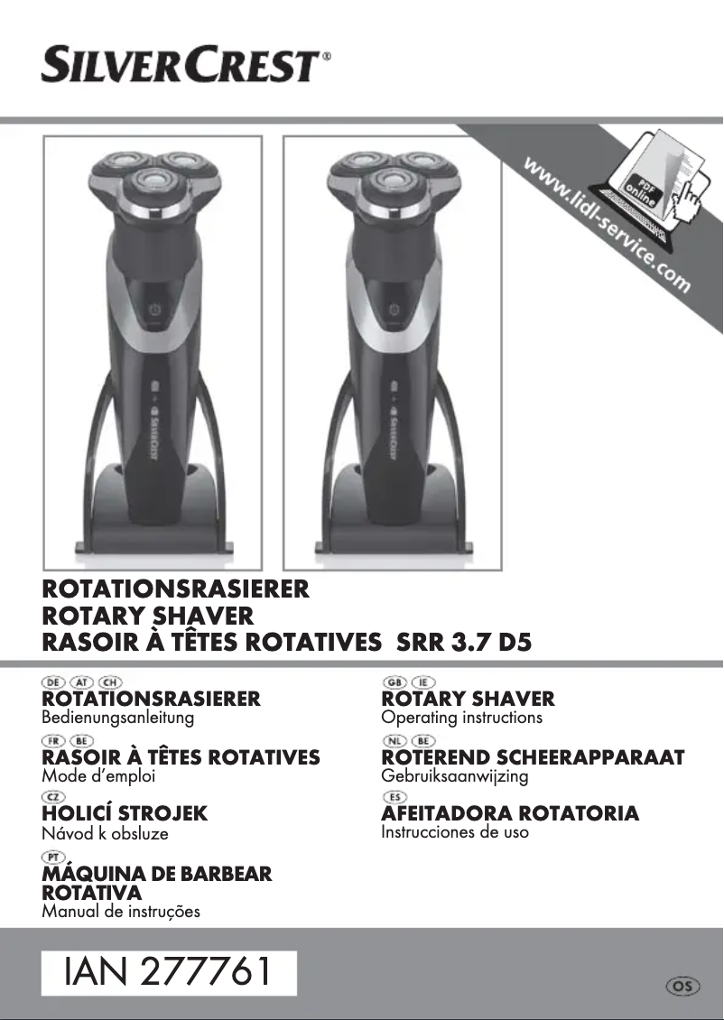 Page n°1 - Manuel utilisateur SilverCrest SRR 3.7 D5