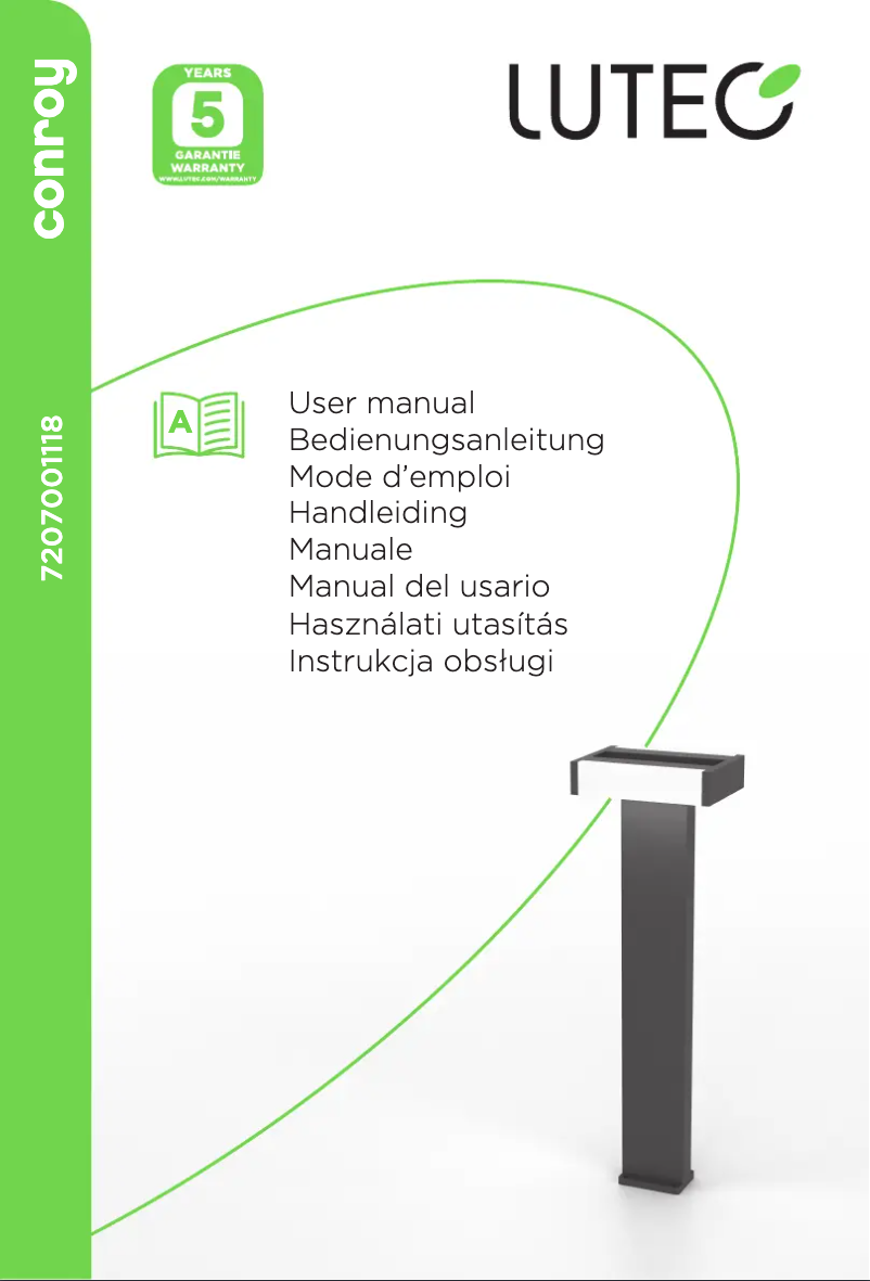 Page n°1 - Manuel utilisateur Lutec Conroy