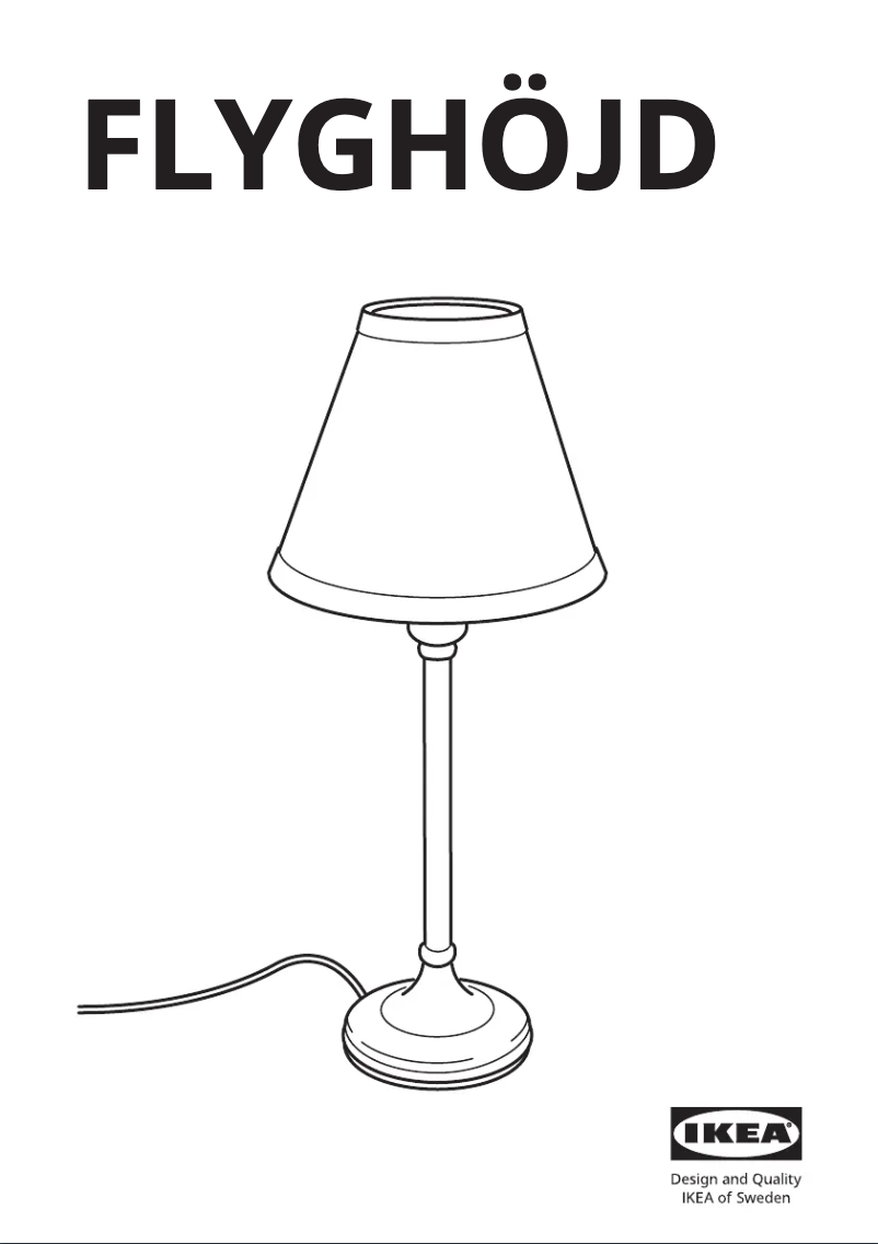 Imagen de la primera página del manual del dispositivo FLYGHÖJD 105.244.56