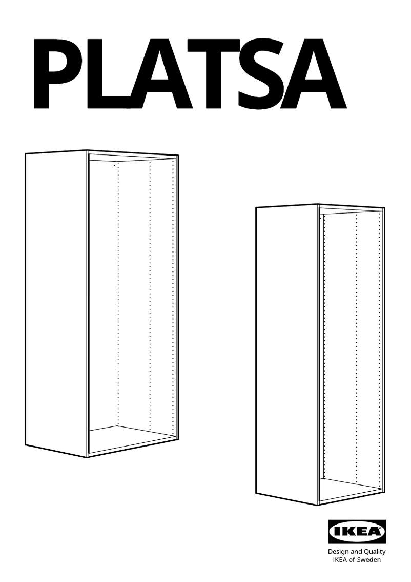 Página 1 del manual Manual de usuario Ikea PLATSA 703.309.45