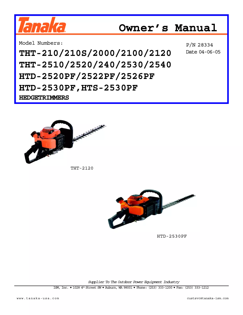 Image de la première page du manuel de l'appareil HTD-2522PF