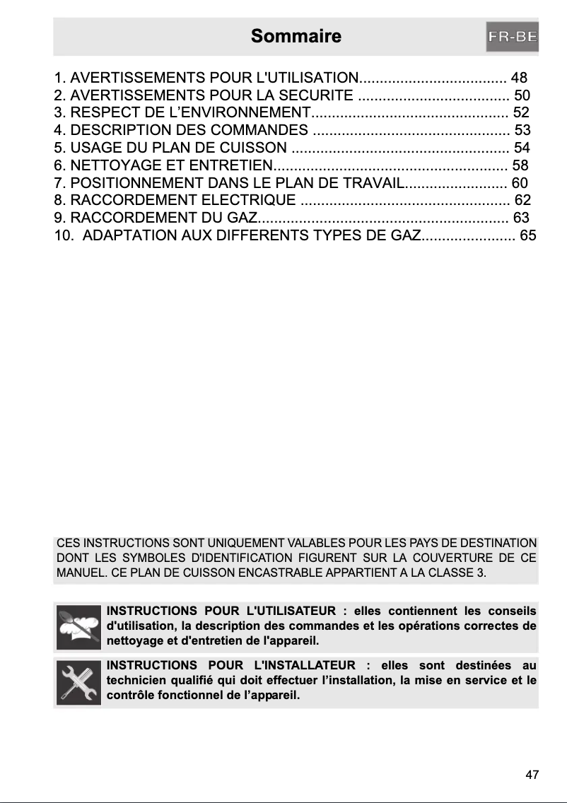 Page 1 de la notice Manuel utilisateur Smeg P755SN