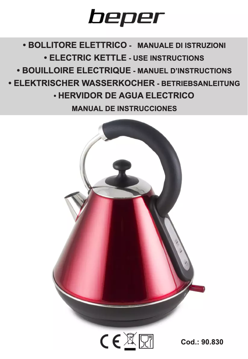 Page 1 de la notice Manuel utilisateur Beper 90.830