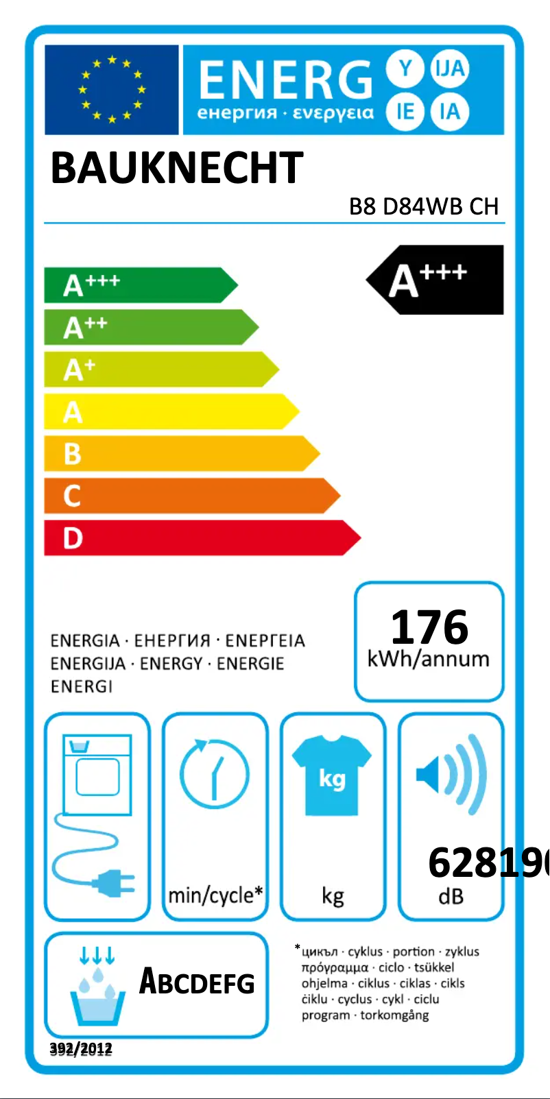 Image de la première page du manuel de l'appareil B8 D84WB CH